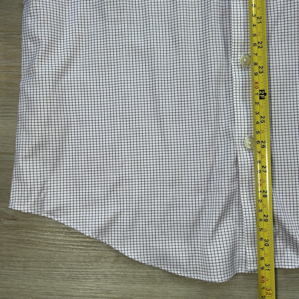 Charles Tyrwhitt Dress 15.5/34 Purple Check Non-Iron Extra Slim Fit French Cuffs - Picture 6 of 8